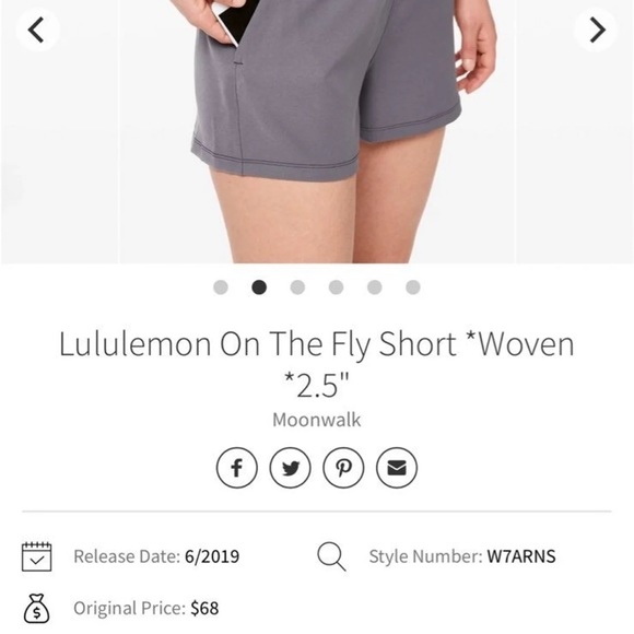 Lululemon On The Fly Short *Woven Size 4 In - Picture 7 of 10